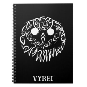 Schwarz-Weiß-Stammesauge Notizblock