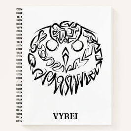 Schwarz-Weiß-Stammesauge Notizbuch