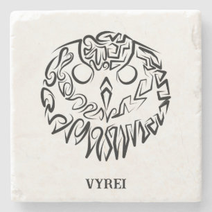 Schwarz-Weiß-Stammesauge Steinuntersetzer