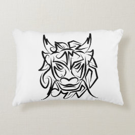 Schwarz-Weiß-Stammesdrache Dekokissen