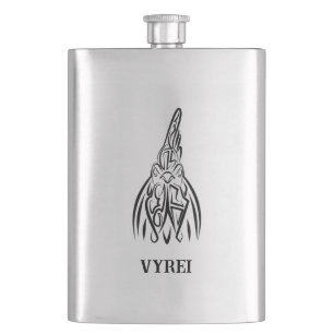 Schwarz-Weiß-Stammesliste Flachmann