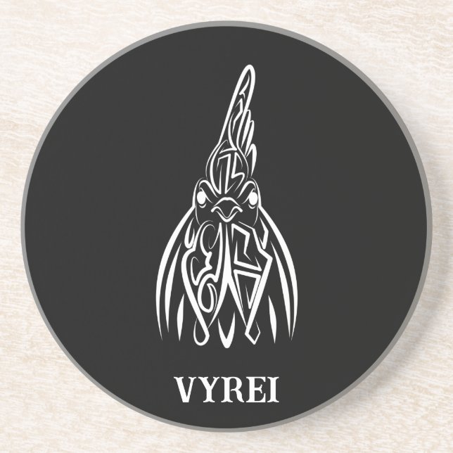 Schwarz-Weiß-Stammesliste Getränkeuntersetzer (Vorne)