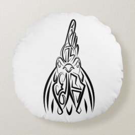 Schwarz-Weiß-Stammesliste Rundes Kissen