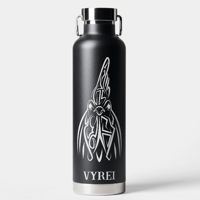 Schwarz-Weiß-Stammesliste Trinkflasche (Vorderseite)