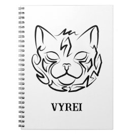 Schwarz-Weiß-Stammkatze Notizblock