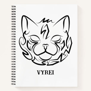 Schwarz-Weiß-Stammkatze Notizbuch