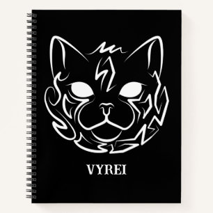 Schwarz-Weiß-Stammkatze Notizbuch