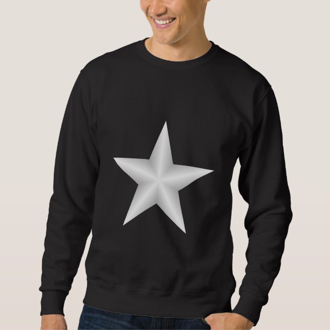 Schwarz-Weiß-Star-Sweatshirt Sweatshirt (Vorderseite)