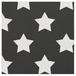 Schwarz-weiß Stars Muster dekorativ Textil Stoff