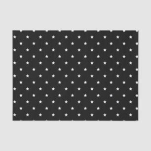 Schwarz-Weiß-Sterne-Muster Seidenpapier