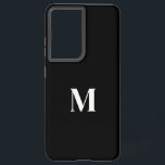 Schwarz-weiß Stilvolle Elegant Individuelle Name M Samsung Galaxy Hülle<br><div class="desc">Mit Textvorlage für individuelle Name-Monogramm im Schwarzweißhintergrund entworfen! Du kannst die Farben ändern,  wie du willst.</div>