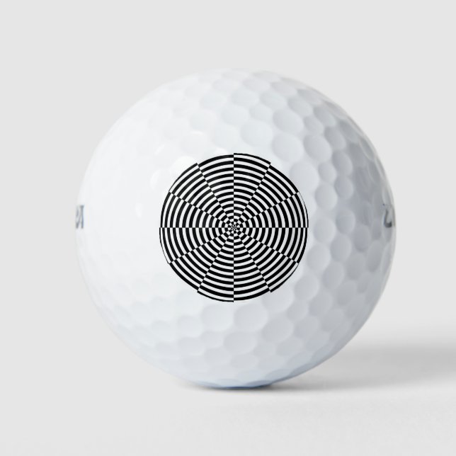 Schwarz-Weiß-Strahlung von Kenneth Yoncich Golfball (Vorderseite)