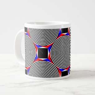 Schwarz-Weiß-Strahlung von Kenneth Yoncich Jumbo-Tasse