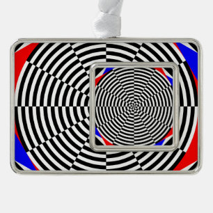 Schwarz-Weiß-Strahlung von Kenneth Yoncich Rahmen-Ornament Silber