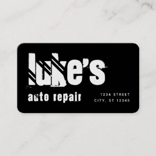 Schwarz-weiß Street Auto Repair Business Card Visitenkarte