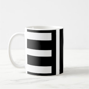 Schwarz-Weiß-Streifen/Abstrakt klassischer Becher Tasse