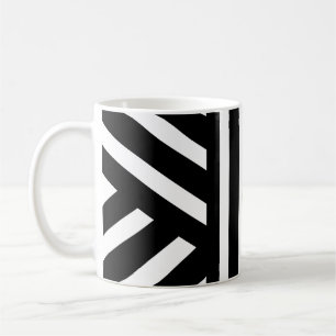 Schwarz-Weiß-Streifen/Abstrakt-Klassischer Becher Tasse