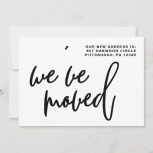 Schwarz-Weiß-Streifen - Adressenänderung Ankündigung