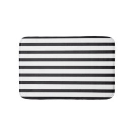 Schwarz-Weiß-Streifen Badematte