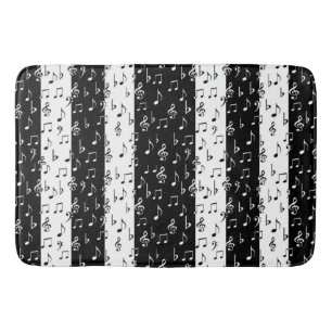 Schwarz-Weiß-Streifen Bath Mat Badematte