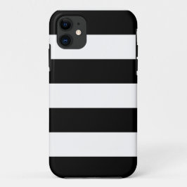 Schwarz-Weiß-Streifen iPhone 11 Hülle