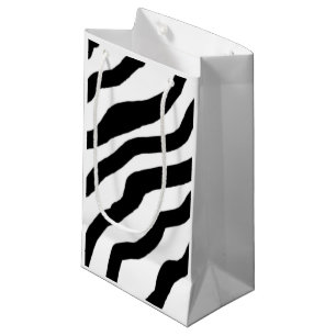Schwarz-Weiß-Streifen eines Zebras Kleine Geschenktüte