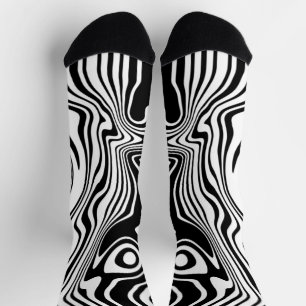 Schwarz-Weiß-Streifen - Farben auswählen Socken