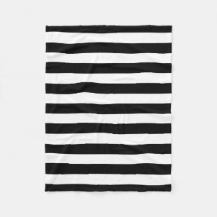 Schwarz-Weiß-Streifen Fleecedecke