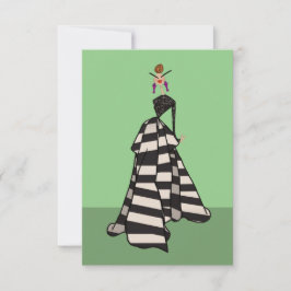 Schwarz/Weiß Streifen Frauenfarbenkarte