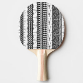 Schwarz-Weiß-Streifen für das hintere Muster 1 Tischtennis Schläger