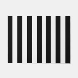 Schwarz-Weiß-Streifen Fußmatte