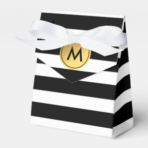 Schwarz-Weiß-Streifen-Gastgeschenk-Box Geschenkschachtel