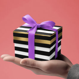 Schwarz-Weiß-Streifen Geschenkpapier
