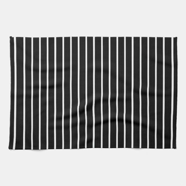 Schwarz-Weiß-Streifen Geschirrtuch (Horizontal)