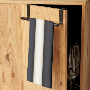 Schwarz-Weiß Streifen Gotische Viktorianische Fant Geschirrtuch