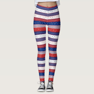 Schwarz-Weiß-Streifen Leggings