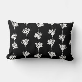 Schwarz-Weiß-Streifen Lendenkissen