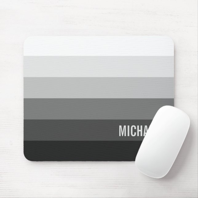 Schwarz-Weiß-Streifen mit Namen Mousepad (Mit Mouse)