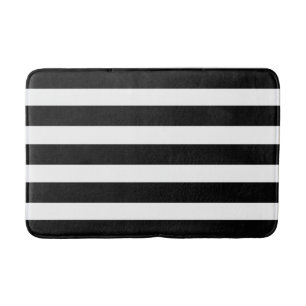 Schwarz-Weiß-Streifen Modern Chic Badematte