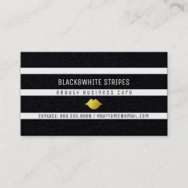 Schwarz-Weiß-Streifen moderne Schönheit Visitenkarte