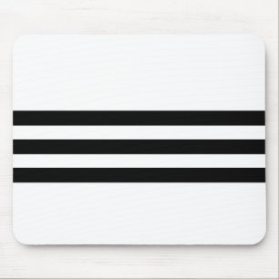 Schwarz-Weiß-Streifen Mousepad
