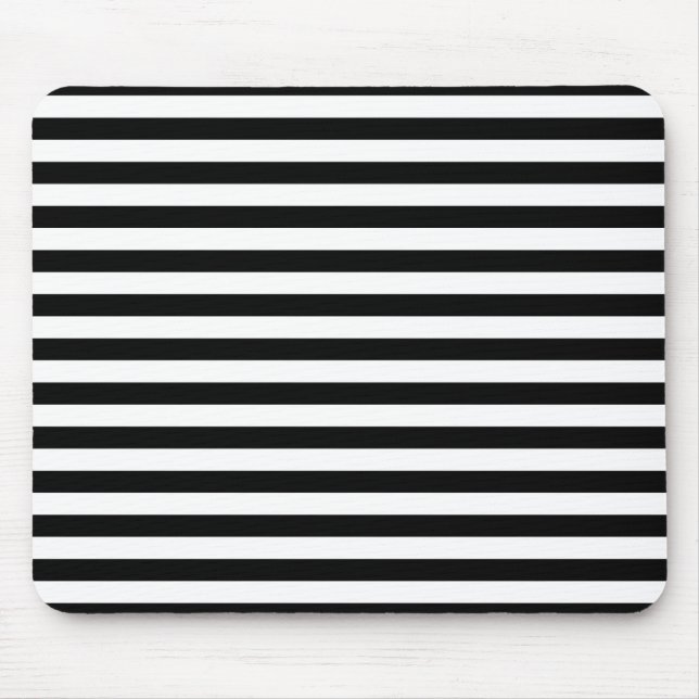 Schwarz-Weiß-Streifen Mousepad (Vorne)