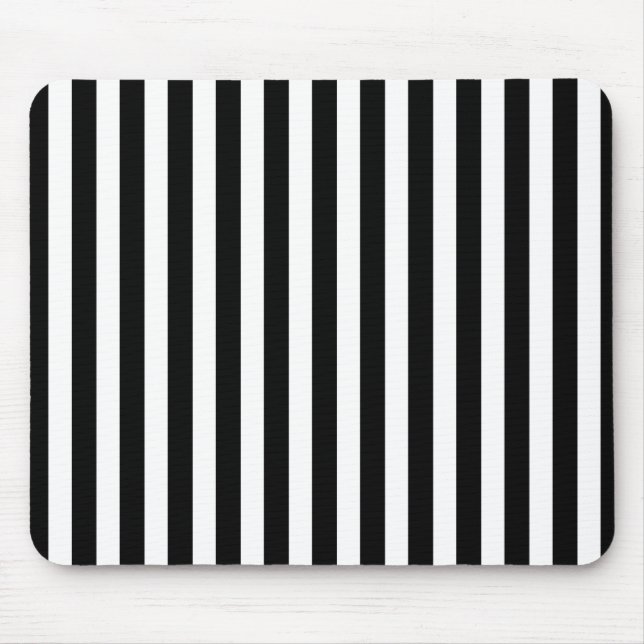 Schwarz-Weiß-Streifen Mousepad (Vorne)
