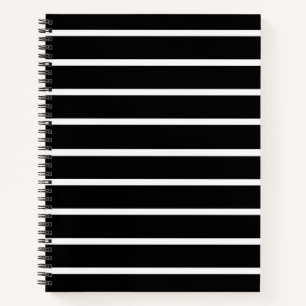 Schwarz-Weiß-Streifen Notizbuch