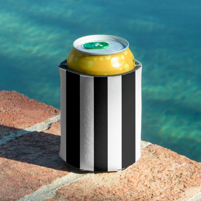 Schwarz-Weiß-Streifen, Streifenmuster, Linien Dosenkühler (In Situ Pool)