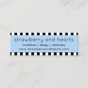 Schwarz-Weiß-Streifen, Streifenmuster, Linien Mini Visitenkarte