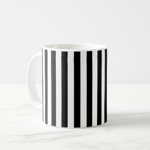 Schwarz-Weiß-Streifen, Streifenmuster, Linien Tasse