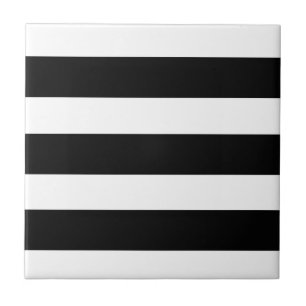Schwarz-Weiß Streifen Stripte Chic Moderne Fliese