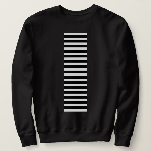 Schwarz-Weiß-Streifen Sweatshirt (Design vorne)