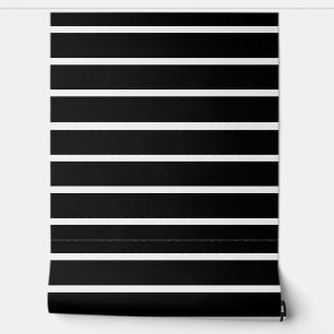 Schwarz-Weiß-Streifen Tapete